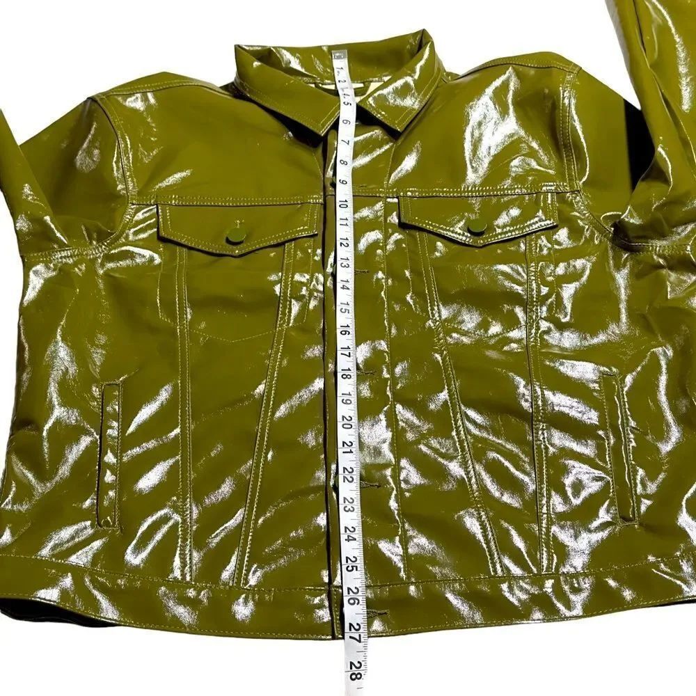 Princess Polly Starboy Green Vegan Leather Jacket MEDIUM/LARGE NWT - Picture 13 of 16